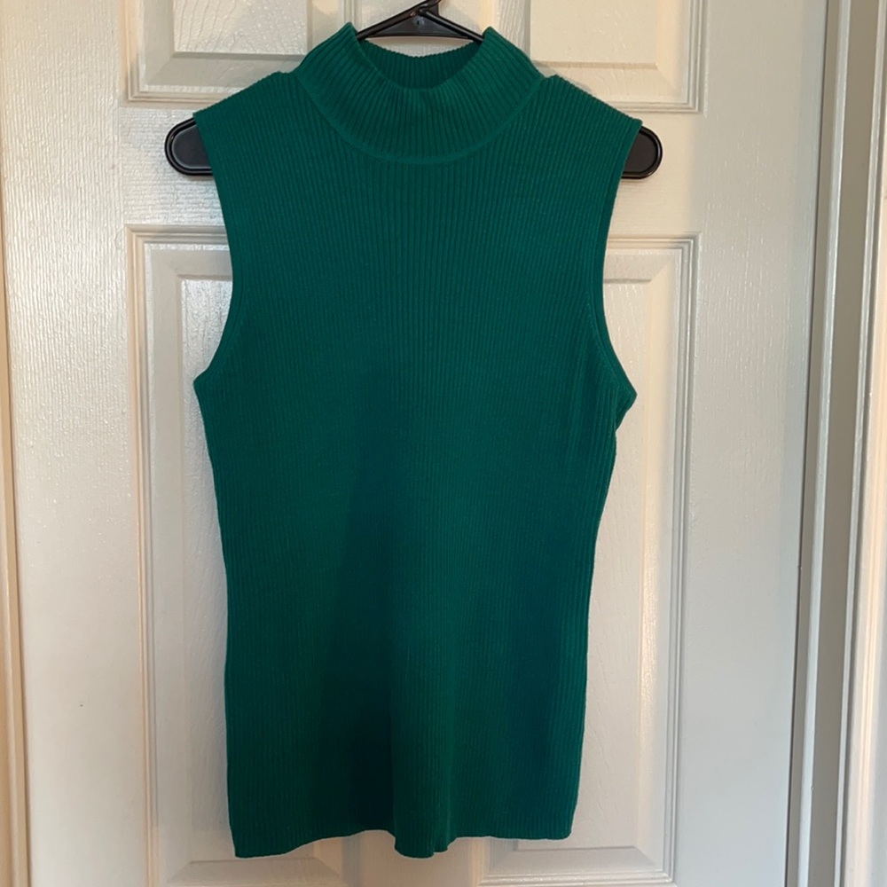 Teal Turtleneck Top